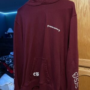 Chrome Hearts Maroon Hoodie